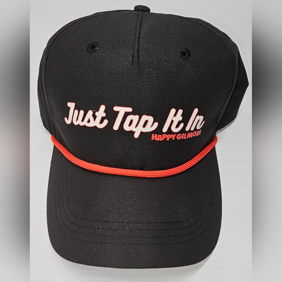 Happy Gilmore Just Tap It In Golf Hat/Dad Hat Snapback Blk-Red NEW w/Tag - Picture 3 of 10